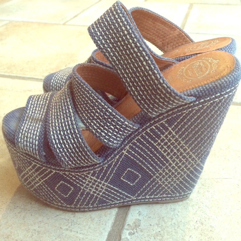 Jeffrey Campbell Tribal printed platform wedge